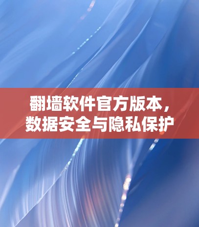 翻墙软件官方版本,数据安全与隐私保护的平衡 翻墙软件官方版本,数据安全与隐私保护的平衡
