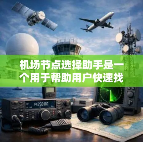机场节点选择助手是一个用于帮助用户快速找到合适的机场节点的智能工具。以下是一个基于移动设备和数据分析的机场节点选择助手设计方案 机场节点选择助手是一个用于帮助用户快速找到合适的机场节点的智能工具。以下是一个基于移动设备和数据分析的机场节点选择助手设计方案