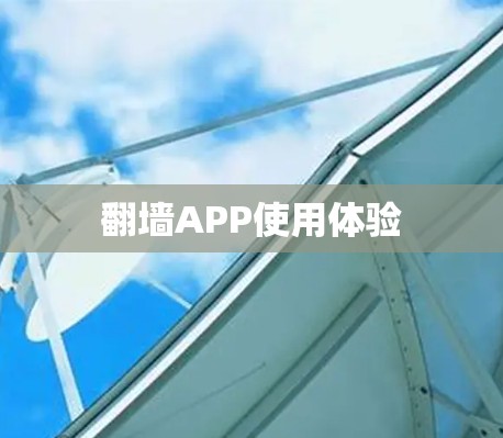 翻墙APP使用体验 翻墙APP使用体验