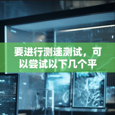 要进行测速测试，可以尝试以下几个平台，这些平台提供免费或低费用的测速服务