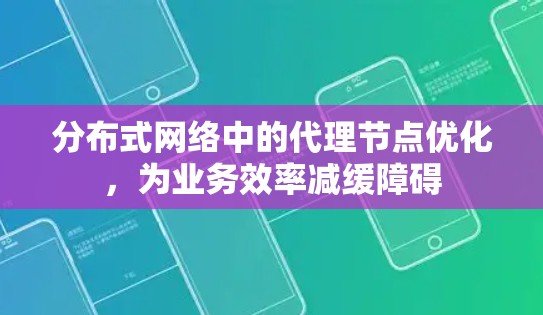 分布式网络中的代理节点优化，为业务效率减缓障碍