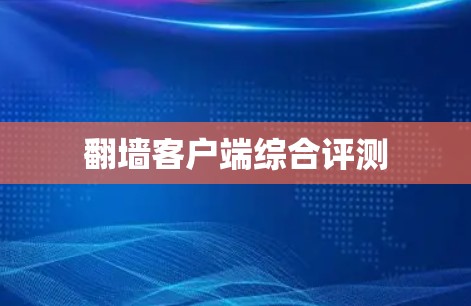 翻墙客户端综合评测 翻墙客户端综合评测