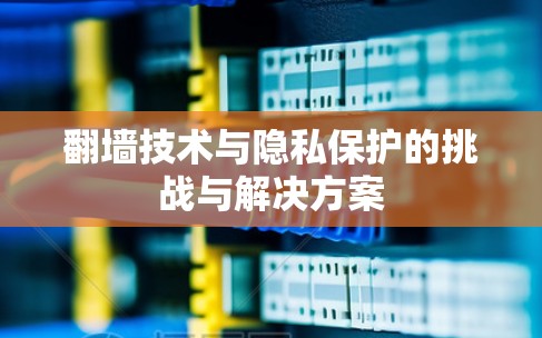 翻墙技术与隐私保护的挑战与解决方案 翻墙技术与隐私保护的挑战与解决方案