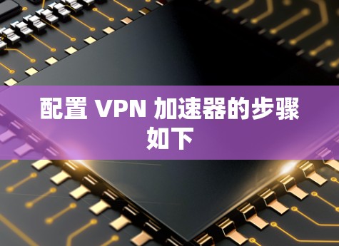 配置 VPN 加速器的步骤如下 配置 VPN 加速器的步骤如下