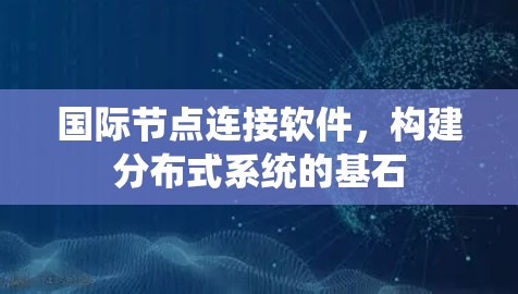 国际节点连接软件,构建分布式系统的基石 国际节点连接软件,构建分布式系统的基石