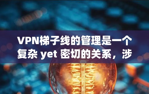 VPN梯子线的管理是一个复杂 yet 密切的关系,涉及设备维护、配置、数据加密、流量控制和监控等多个方面。以下是对VPN梯子线管理的详细总结 VPN梯子线的管理是一个复杂 yet 密切的关系,涉及设备维护、配置、数据加密、流量控制和监控等多个方面。以下是对VPN梯子线管理的详细总结