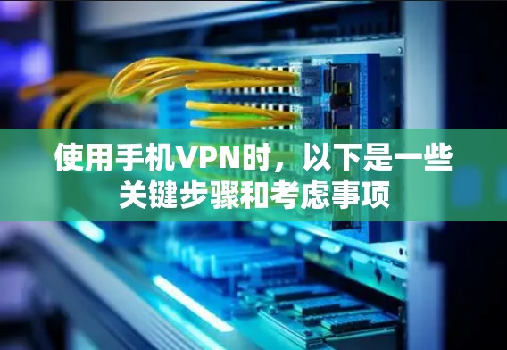 使用手机VPN时,以下是一些关键步骤和考虑事项 使用手机VPN时,以下是一些关键步骤和考虑事项